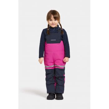 Didriksons pantaloni de schi pentru copii BJÄRVEN K BIB PANT culoarea roz, 505430