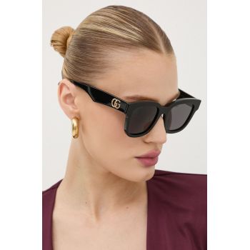 Gucci ochelari de soare femei, culoarea negru, GG0998S