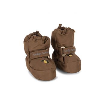 Konges Sløjd pantofi de iarna pentru bebeluși NOHR SNOW BOOT culoarea maro, KS101274