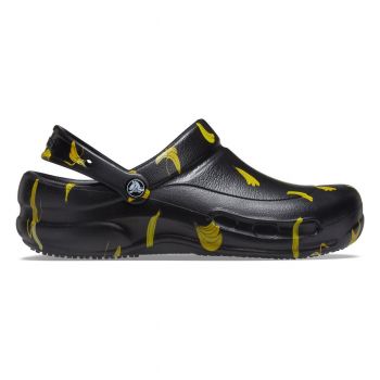 Saboti Crocs Bistro Graphic Clog Negru - Black/Yellow