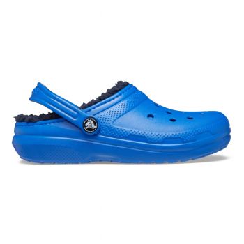 Saboti Crocs New Classic Lined Clog Kids Albastru - Blue Bolt