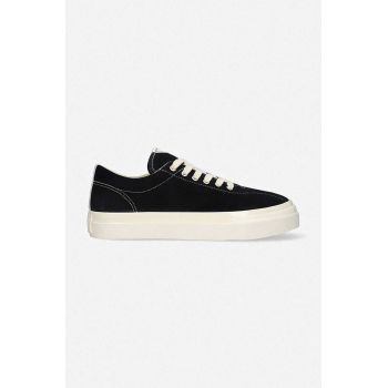 Stepney Workers Club sneakers din piele întoarsă Dellow Suede culoarea negru, YA01135 YA01135-BLKECRU