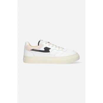 Stepney Workers Club sneakers din piele Pearl-Strike Leather culoarea alb YA09510