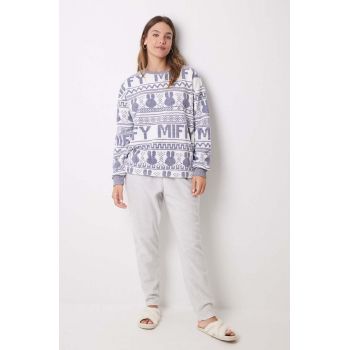 women'secret pijama Miffy femei, culoarea violet, bumbac, 3138577