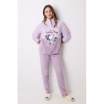 women'secret pijama Snoopy femei, culoarea roz, 3138580