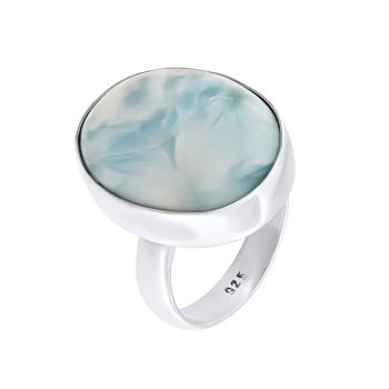 Inel din argint cu larimar