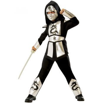 Costum De Carnaval Ninja Argintiu