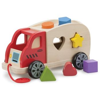 Jucarie Camion Shape Sorter cu 6 forme