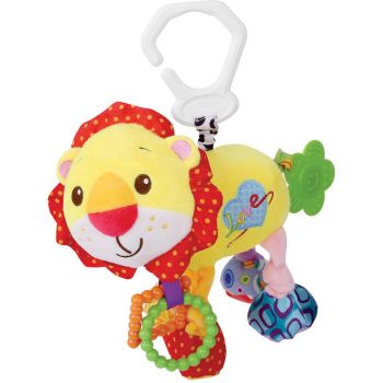 Jucarie de dentitie din plus 1019116 Lion 29cm cu vibratii Multicolor