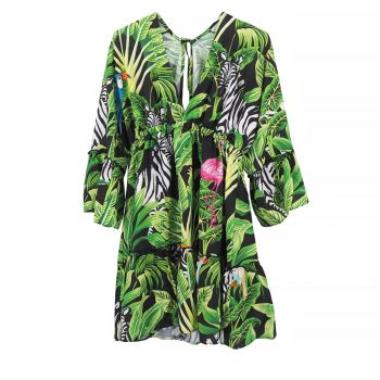 Mini dress neiva tropical birds l