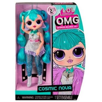 Papusa 588566EUC Surprise OMG Hos Doll  Seria 3  Cosmic Nova    	Albastru