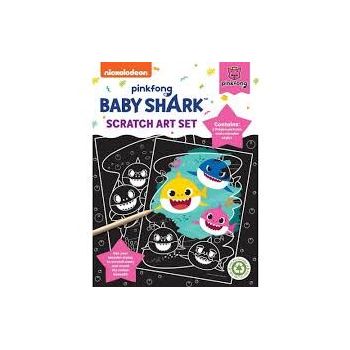 Set Fise Razuibile Baby Shark Scratch Art Set AB3140BSSA2