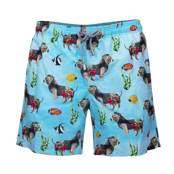 Gustavia swim shorts diver dog l