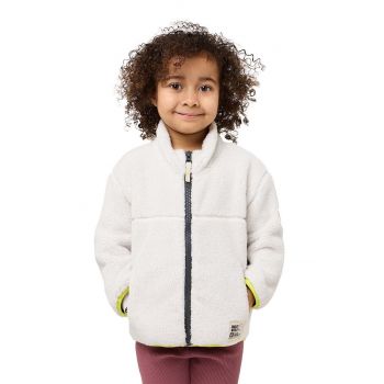 Jack Wolfskin bluza copii culoarea alb, neted, A60297