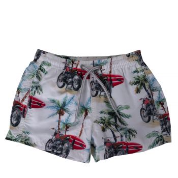 Jean printed boy swim short surfer kids 10