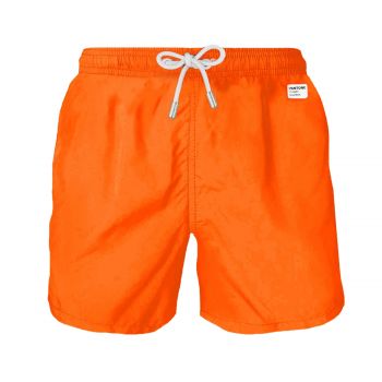 Man orange swim shorts l