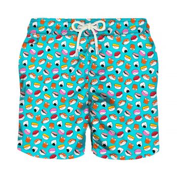 Sushi print light fabric swim shorts l