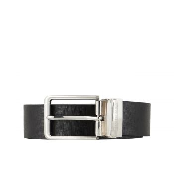 Double buckle leather belt set