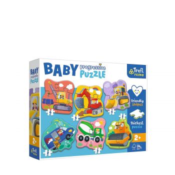 Baby progressive puzzle vehicles