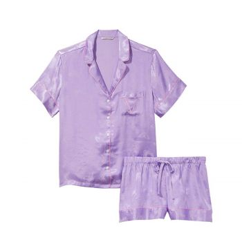 Satin short pajamas set l