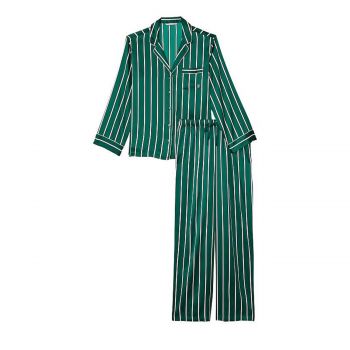 Satin long pajama set xs