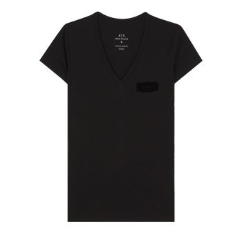 V-neck logo slim t-shirt m