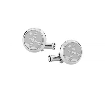 Aeroplane engraving cufflinks