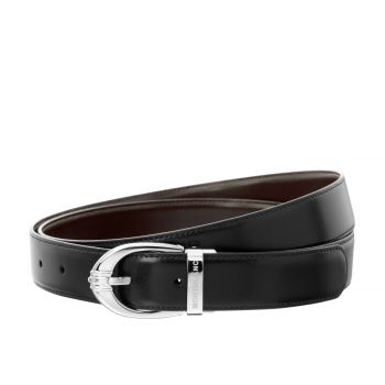 Black/brown reversible cut-to-size casual belt