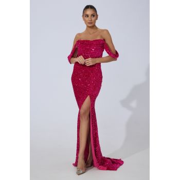 Rochie de ocazie Philomena Fucsia