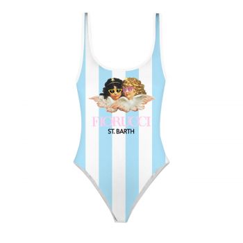 Stripes angels fiorucci one piece swimsuit s