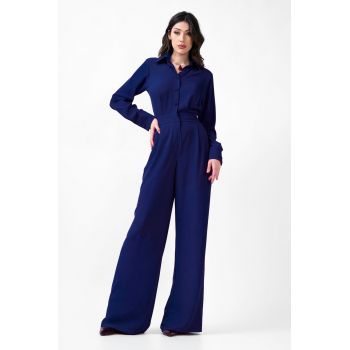 Blue Straight Jumpsuit