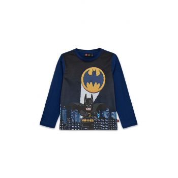 Lego longsleeve din bumbac pentru copii LWTANO 629 culoarea albastru marin, cu imprimeu, 12011327