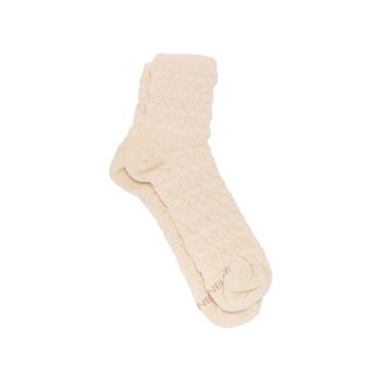 Light monogram sock