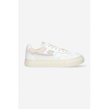 Stepney Workers Club sneakers din piele Pearl S-Strike Leather culoarea alb YA09500-WHTPUT