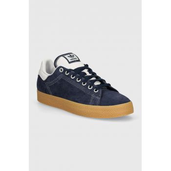 adidas Originals sneakers din piele intoarsă Stan Smith CS culoarea albastru marin, IG9395