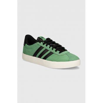 adidas sneakers din piele intoarsă Vl Court culoarea verde, IF4459