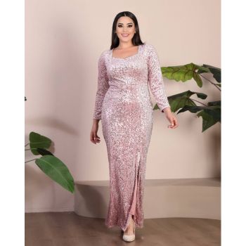 copy of Rochie lunga Party, pentru ocazii, din paiete, model elegant, culoare argintiu 2300