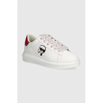 Karl Lagerfeld sneakers din piele KAPRI MENS culoarea alb, KL52528