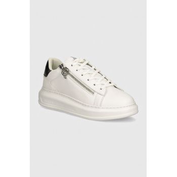 Karl Lagerfeld sneakers din piele KAPRI MENS culoarea alb, KL52564