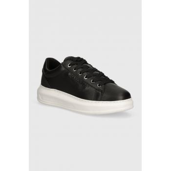 Karl Lagerfeld sneakers din piele KAPRI MENS culoarea negru, KL52575N