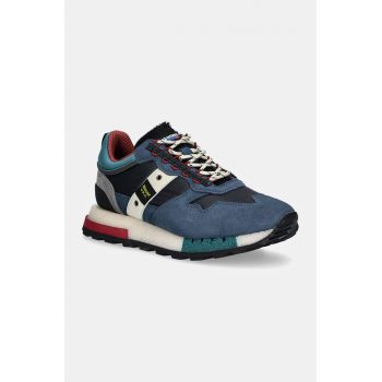 Blauer sneakers HERON culoarea albastru marin, F4HERON02.COS