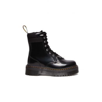 Dr. Martens bocanci de piele Jadon Hardware II femei, culoarea negru, cu platforma, DM30932001