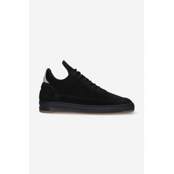 Filling Pieces sneakers din piele întoarsă Low top Ripple Suede culoarea negru, 25122791861