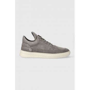 Filling Pieces sneakers din piele întoarsă Low top Suede culoarea gri