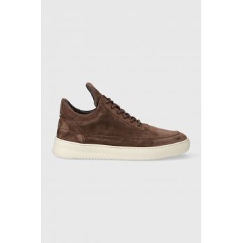 Filling Pieces sneakers din piele întoarsă Low top Suede culoarea maro