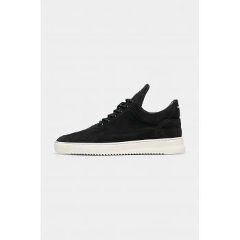 Filling Pieces sneakers din piele întoarsă Low top Suede Organic culoarea negru, 10122791861