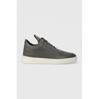 Filling Pieces sneakers din piele Low top Aten culoarea gri