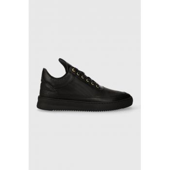 Filling Pieces sneakers din piele Low top Aten culoarea negru, 10126591847