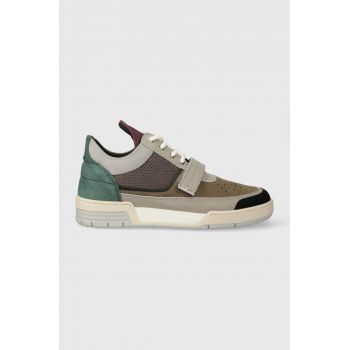 Filling Pieces sneakers din piele Low top Blaze culoarea gri