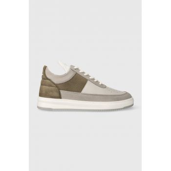 Filling Pieces sneakers din piele Low top Game culoarea gri